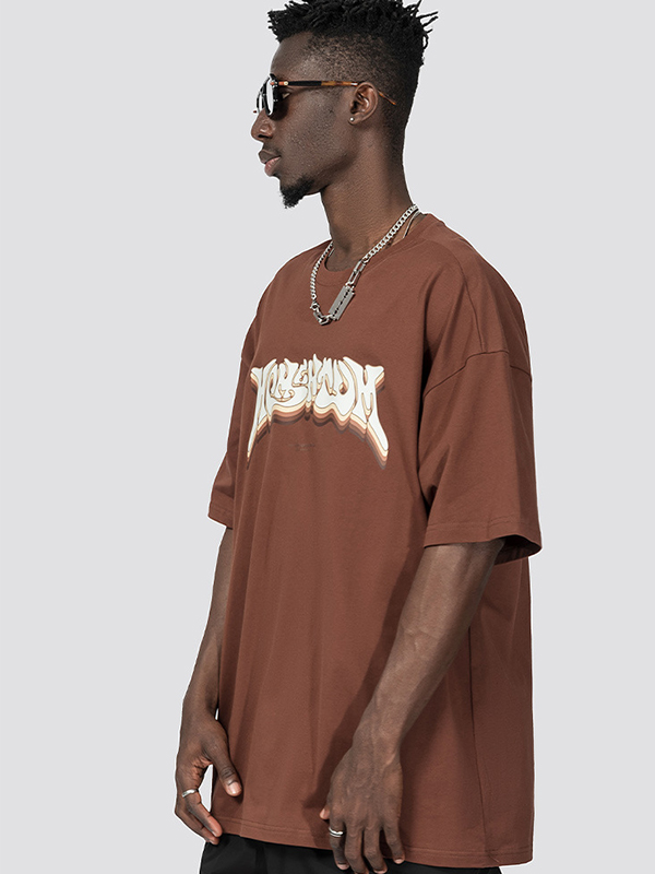 Men's Printed Oversized Short Sleeve Tee-1