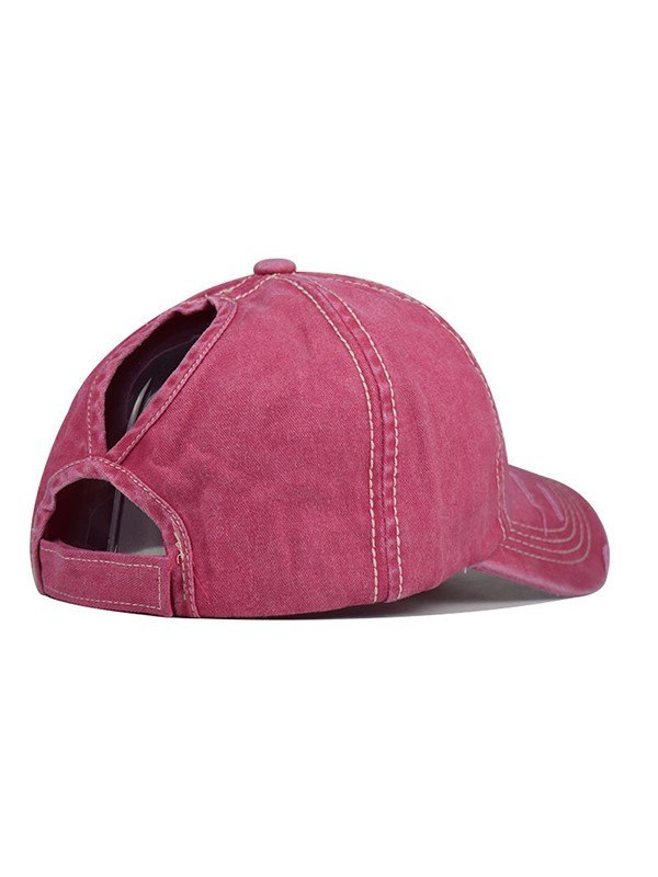 Distressed Wash Sequin Star Baseball Cap-1